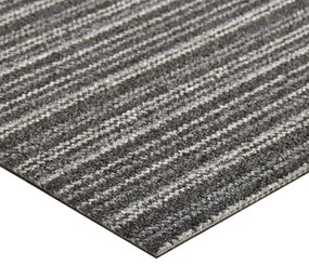 Μοκέτα Πλακάκι 20 τεμ. Ανθρακί Ριγέ 5 μ² 50x50 εκ. 147308