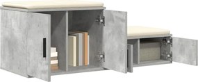 vidaXL Ντουλάπι αποθήκευσης 2 pcs Σκυρόδεμα Γκρι 108 x 41 x 40 εκ