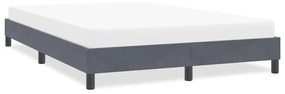 Σκελετός Κρεβατιού Χωρίς Στρώμα Γκρι 140x210 εκ. Βελούδινο