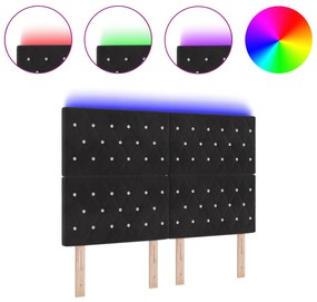 vidaXL Κεφαλάρι LED Μαύρο 72 εκ Υφασμάτινο