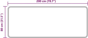 vidaXL Χαλί Runner MARSA Ανθρακί 80 x 200 cm Πολυέστερ και PVC