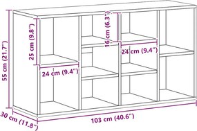 vidaXL Παπουτσοθήκη Sonoma Δρυς 103 x 30 x 55 εκ. από Επεξ. Ξύλο