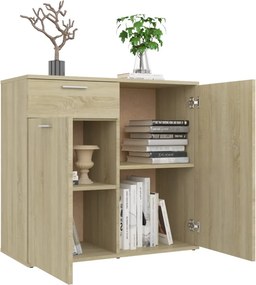 vidaXL Ντουλάπι με Συρτάρι Sonoma Δρυς 80 x 36 x 75 εκ. Επεξ. Ξύλο