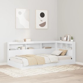 vidaXL Κεφαλάρι Αποθήκης με ράφι Λευκό 90 cm Επεξεργασμένο ξύλο