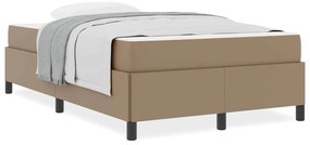 vidaXL Σκελετός Κρεβατιού με στρώμα Καπουτσίνο 120 x 200 cm ύφασμα