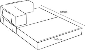 Διθέσιος Καναπές Ανθρακί COMFORT 95x140x75