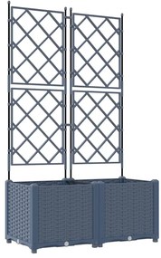 vidaXL Κηποτινάκι με Τρέλα 2 pcs Γκρι 80 x 40 x 143 εκ. PP