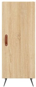 vidaXL Μπουφές Sonoma δρυς 34,5 x 34 x 180 εκ. από Επεξεργασμένο Ξύλο