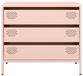 vidaXL Ντουλάπι Ροζ 68x39x58,5 εκ. από Χάλυβα Ψυχρής Έλασης
