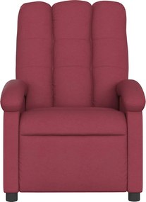 vidaXL Πολυθρόνα Μασάζ Ανακλινόμενη Μπορντό Υφασμάτινη