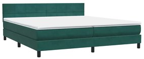 ΚΡΕΒΑΤΙ BOXSPRING ΜΕ ΣΤΡΩΜΑ ΣΚΟΥΡΟ ΠΡΑΣΙΝΟ 200X210ΕΚ. ΒΕΛΟΥΔΙΝΟ 3316230