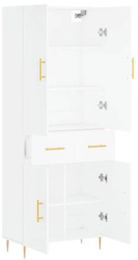 vidaXL Ντουλάπι Λευκό 69,5x34x180 εκ. από Επεξεργασμένο Ξύλο