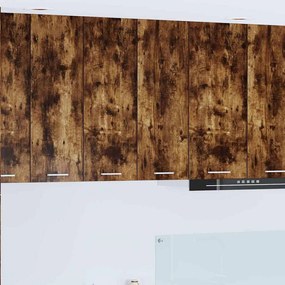 vidaXL Κρεμαστό ντουλάπι με πόρτα Riga Καπνιστό Δρύς 60 x 31 x 80 εκ.