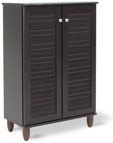 Παπουτσοθήκη-ντουλάπι SANTO pakoworld 10 ζεύγων χρώμα wenge 60x34,5x91,5εκ