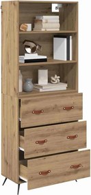 vidaXL Highboard Artisan Oak 69,5 x 34 x 180 εκ. Επεξεργασμένο ξύλο