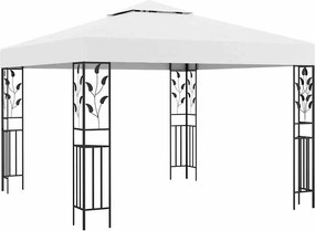 vidaXL Κιόσκι με Φωτάκια LED Λευκό 3 x 3 μ.