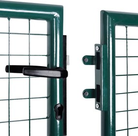 vidaXL Πόρτα Περίφραξης Πράσινη 300x125 εκ. από Ατσάλι