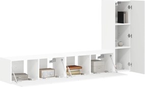 vidaXL Σετ επίπλου τηλεόρασης Επιτοίχιο 3 pcs Λευκό Επεξεργασμένο ξύλο