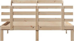 vidaXL Πλαίσιο Κρεβατιού Κεφαλάρι 150x200 εκ Μασίφ Πεύκο