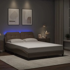 vidaXL Πλαίσιο Κρεβατιού με LED Χωρίς Στρώμα Zadar 120x200 εκ.