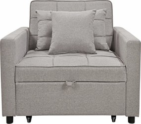 ΠΟΛΥΘΡΟΝΑ-ΚΡΕΒΑΤΙ MERO HM3306.03 ΜΠΕΖ ΥΦΑΣΜΑ 100x90x83Υεκ.