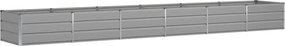 vidaXL Γλάστρα Ανοιχτό γκρι 480 x 80 x 45 cm Ατσάλι