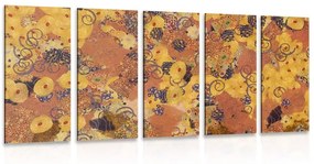Αφαίρεση εικόνας 5 μερών εμπνευσμένη από τον G. Klimt - 200x100