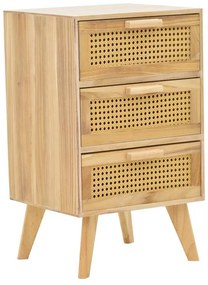 Κομοδίνο Othello ξύλο σε φυσική απόχρωση 40x35x66εκ 40x35x59.5 εκ.