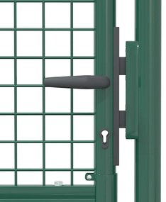 vidaXL Πόρτα Περίφραξης Πράσινη 100x150 εκ. από Ατσάλι