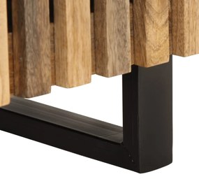 vidaXL Κομοδίνο 40 x 34 x 46 εκ. από Μασίφ Ακατέργαστο Ξύλο Μάνγκο