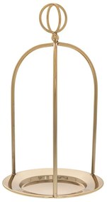 Δίσκος Με Χερούλι 86764 17x31cm Gold Μέταλλο