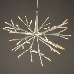 “BRANCH LIGHTS” 48 LED ΛΑΜΠΑΚ ΜΠΑΤΑΡ(3xAA) ΘΕΡΜΟ ΛΕΥΚΟ IP44 Φ20cm 30cm ΔΙΑΦΑΝ ΚΑΛΩΔ ACA XPBALWW302A