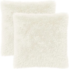 vidaXL Κάλυμμα Μαξιλαριού 2 pcs HEERLEN Λευκό 80 x 80 cm PV Φλίς