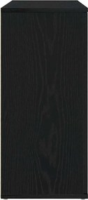 vidaXL Μπουφές Μαύρη Δρυς 91 x 29,5 x 65 εκ. από Επεξεργασμένο Ξύλο