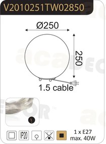 Φωτιστικό Δαπέδου Aca Luna V2010251TW White