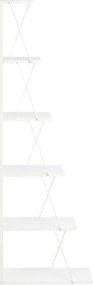 Βιβλιοθήκη mini Tars pakoworld λευκό 50x22x150εκ