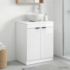 vidaXL Ντουλάπι Μπάνιου Γυαλιστερό Λευκό 54 x 41 x 70 cm