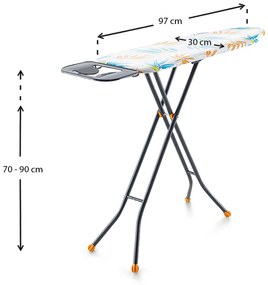 Σιδερώστρα ρούχων Alsu Perilla μεταλλική ανθρακί 97x30x90εκ.