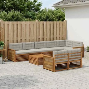 vidaXL Σειρά Καναπέ Εξωτερικού με μαξιλάρι 9 pcs