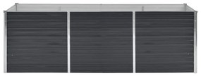 vidaXL Ζαρντινιέρα Υπερυψωμένη Ανθρακί 240x80x77 εκ. Γαλβαν. Χάλυβας