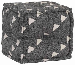 vidaXL Πουφ Γεωμετρικό Γκρι και Λευκό 40 x 40 x 40 cm ύφασμα