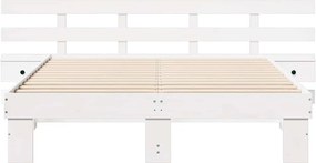 vidaXL Σκελετός Κρεβατιού Λευκό 140 x 200 cm Στερεά ξυλεία πεύκου