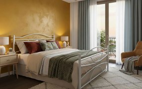 Κρεβάτι Ramon-150x200-Λευκό-Με ποδαρικό