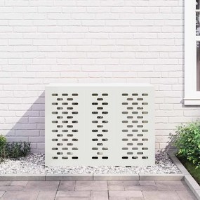 vidaXL Κάλυμμα κλιματιστικού Λευκό 110 x 50 x 80 cm Ατσάλι