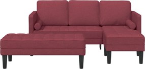 vidaXL Σετ Καναπέ με μαξιλάρι 2 pcs Κόκκινο Πολυεστέρας