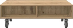 vidaXL Κομοδίνο με τροχούς Artisan Oak 90 x 50 x 30 cm