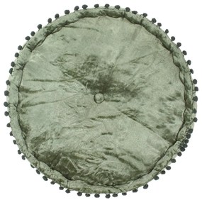 vidaXL Πουφ Στρογγυλό Πράσινο 40 x 20 εκ. Βελούδινο