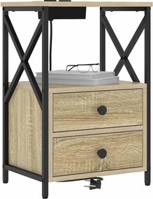 vidaXL Κομοδίνο Δρύς Sonoma 40 x 31 x 60 εκ. Επεξεργασμένο ξύλο