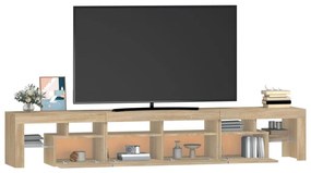 Έπιπλο Τηλεόρασης με LED Sonoma Δρυς 230 x 36,5 x 40 εκ. - Καφέ