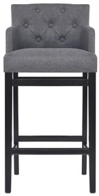 vidaXL Καρέκλες Μπαρ 2 τεμ. Σκούρο Γκρι Υφασμάτινες